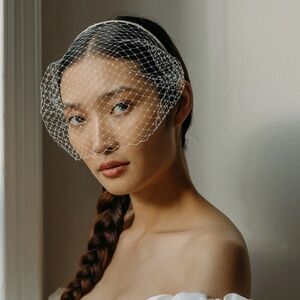 Jennifer Behr - Voilette Headband - Wedding Veil - Cream